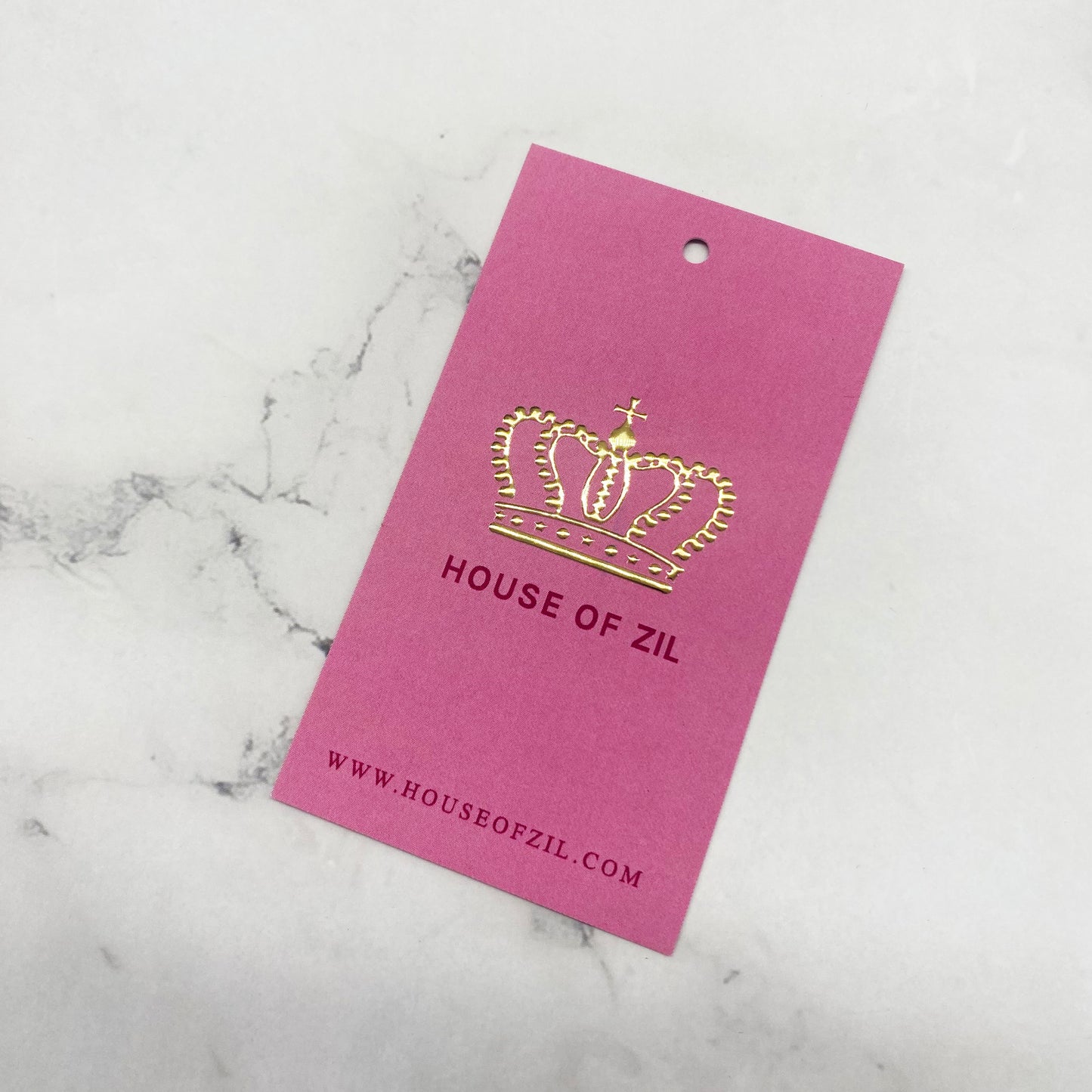 Raised Foil Hang Tag