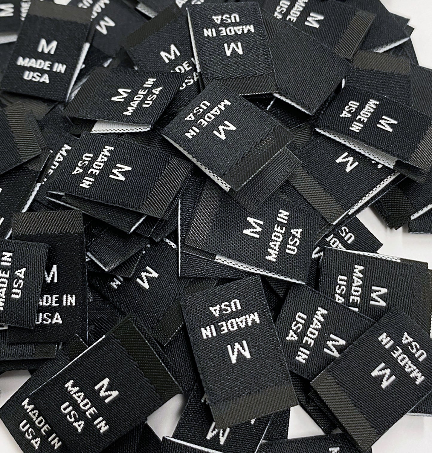 Woven Black Size Tabs