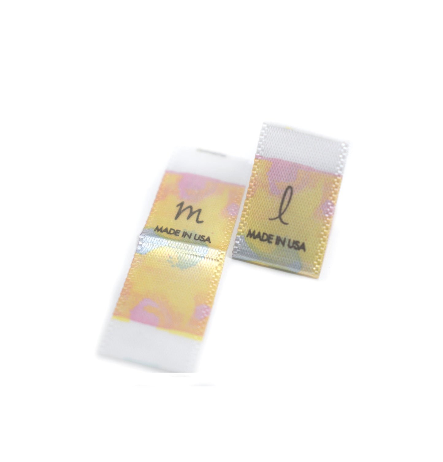 Printed Tie Dye Satin Size Tabs