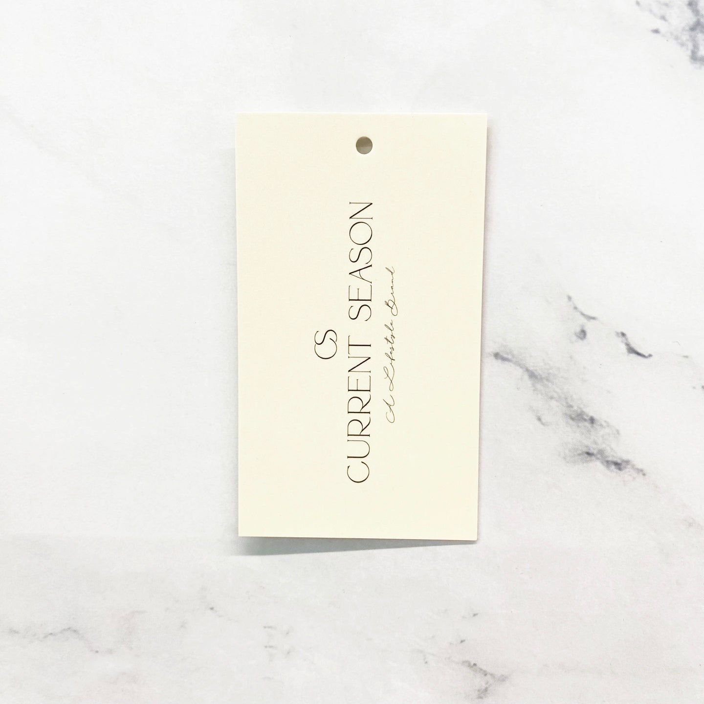 Suede Hangtag