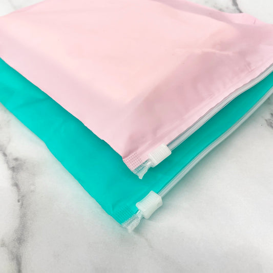 Colored Frosted Zipper Bag