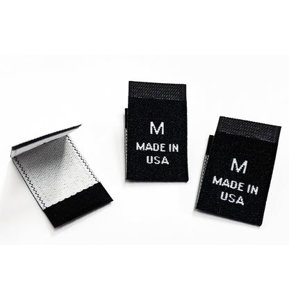 Woven Black Size Tabs