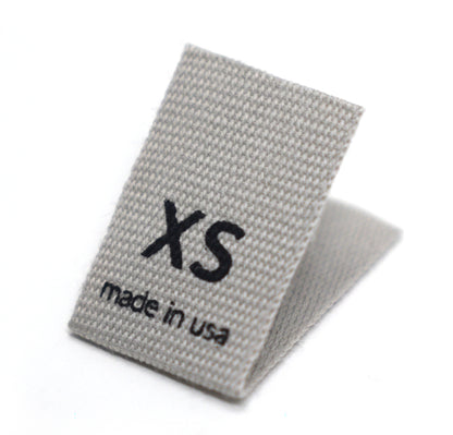 Printed Grey Cotton Size Tabs