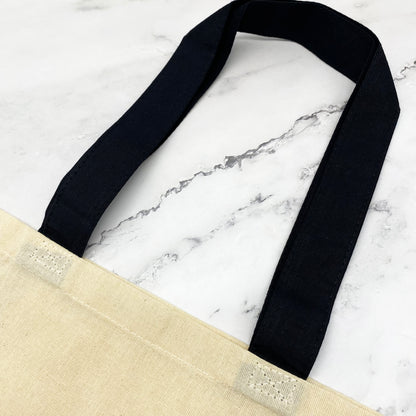 Cotton Tote with colored handle