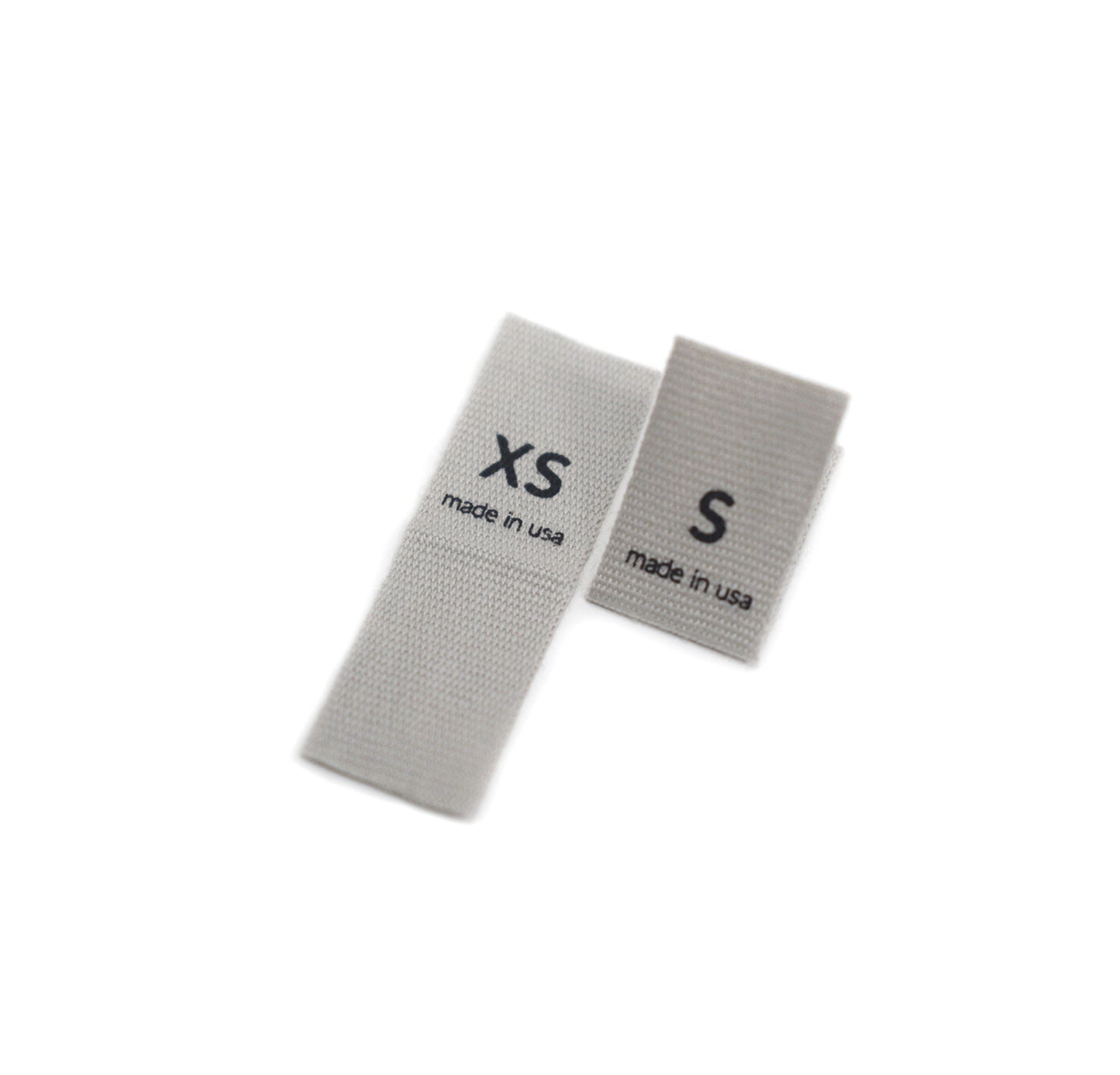 Printed Grey Cotton Size Tabs